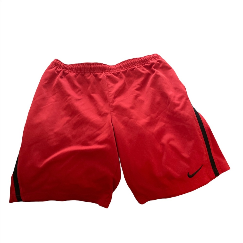 Nike Men’s Red and Black Athletic Basketball Shorts with Drawstring size Small
